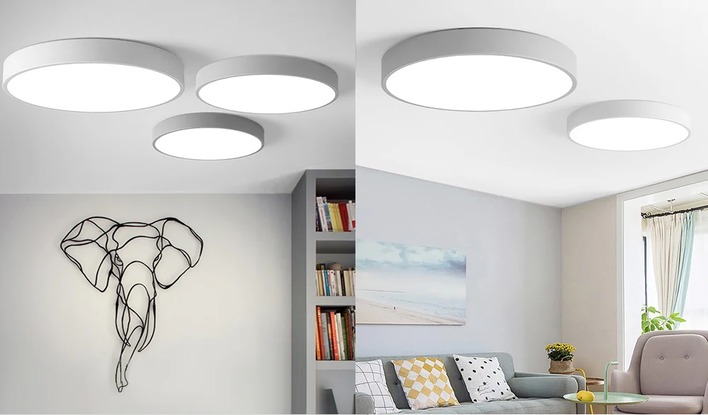 Умный светодиодный потолочный светильник, голосовой пульт дистанционного управления, светильник, современная лампа для поверхностного монтажа, поддержка Alexa/Google для дома, гостиной/спальни