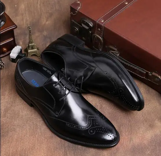 Осенняя мужская обувь Brock, кожаная мужская повседневная обувь в британском ретро-стиле, универсальная мужская обувь
