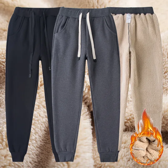 Autumn Winter Lambswool Warm Pants Women Thicker Elastic Waist Pants