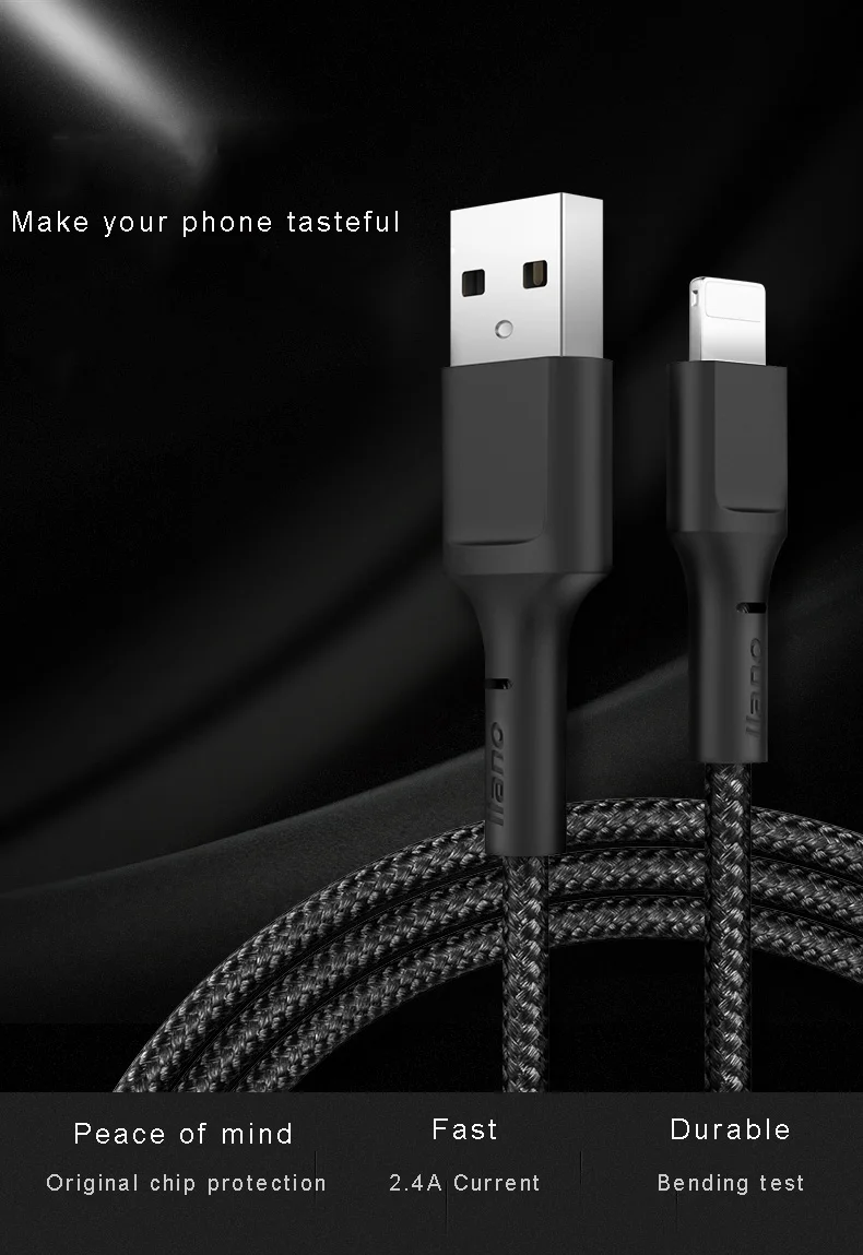 MFi, кабель USB для iPhone 11 Pro X Xs Max 2.4A, USB кабель для быстрой зарядки и передачи данных для iPhone 8 7 6 Plus, USB шнур для зарядки