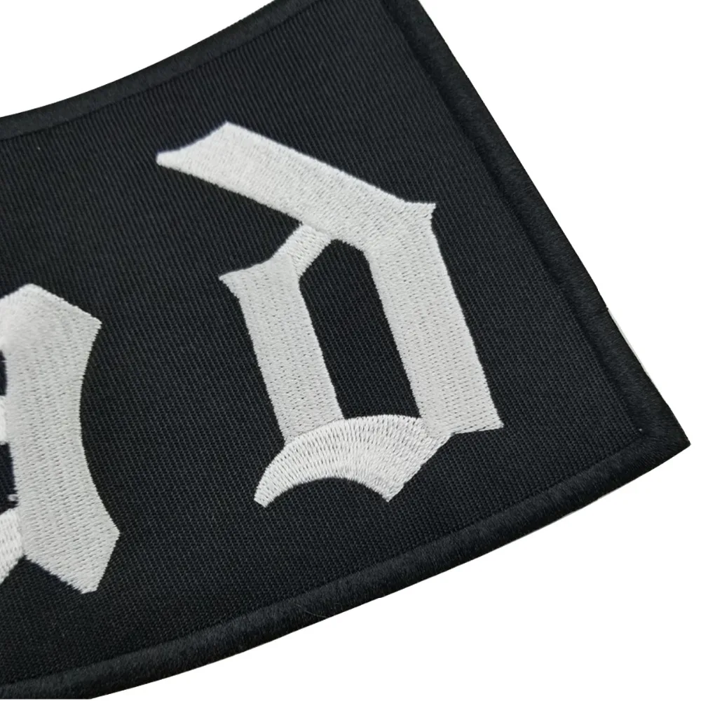 Outlaw USA Rocker Nomad Vest Rider Embroidered Iron On Back of Jacket Patch Black twill fabric Free Shipping DIY Eco-Friendly(2)