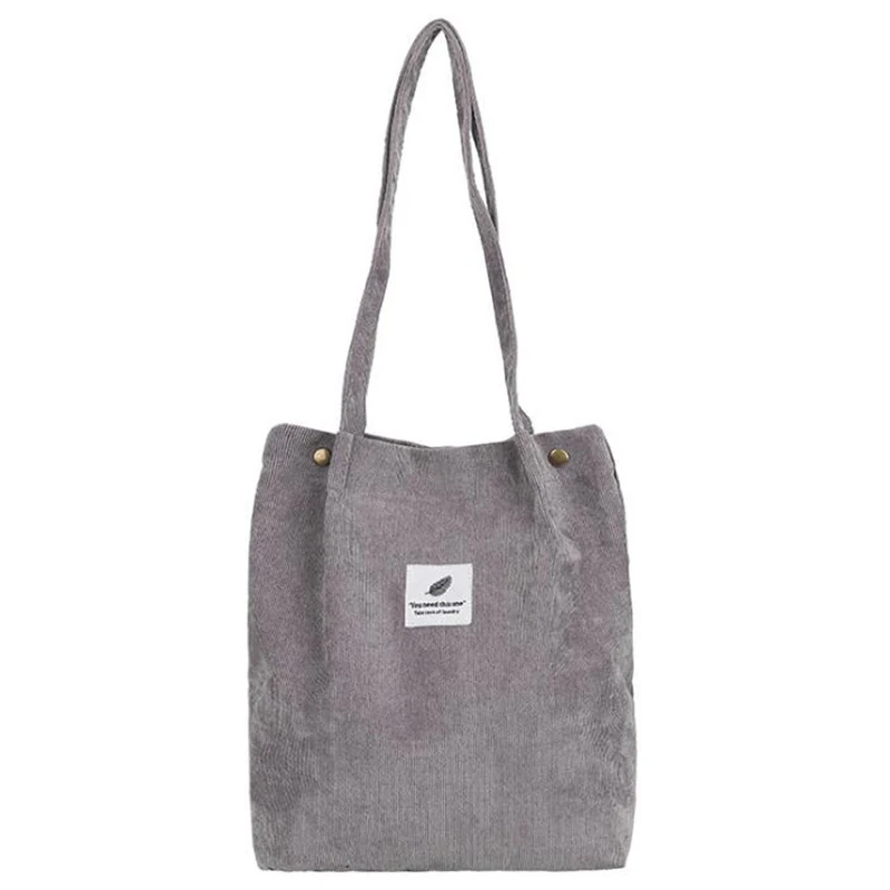 High Capacity Women Corduroy Tote Ladies Casual Solid Color Shoulder Bag Foldable Reusable Women Shopping Beach Bag High Capacity Women Corduroy Tote Ladies Casual Solid Color Shoulder Bag Foldable Reusable Women Shopping Beach Bag