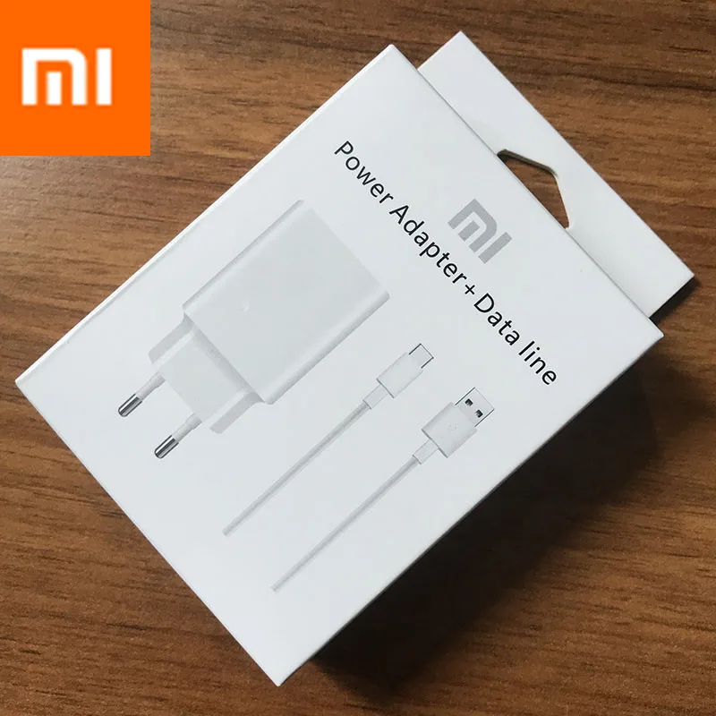 

Original XIAOMI MI6 12V / 1.5A EU QC 3.0 Quick Fast Charging USB wall charger adapter with Type C Data Cable with retail package