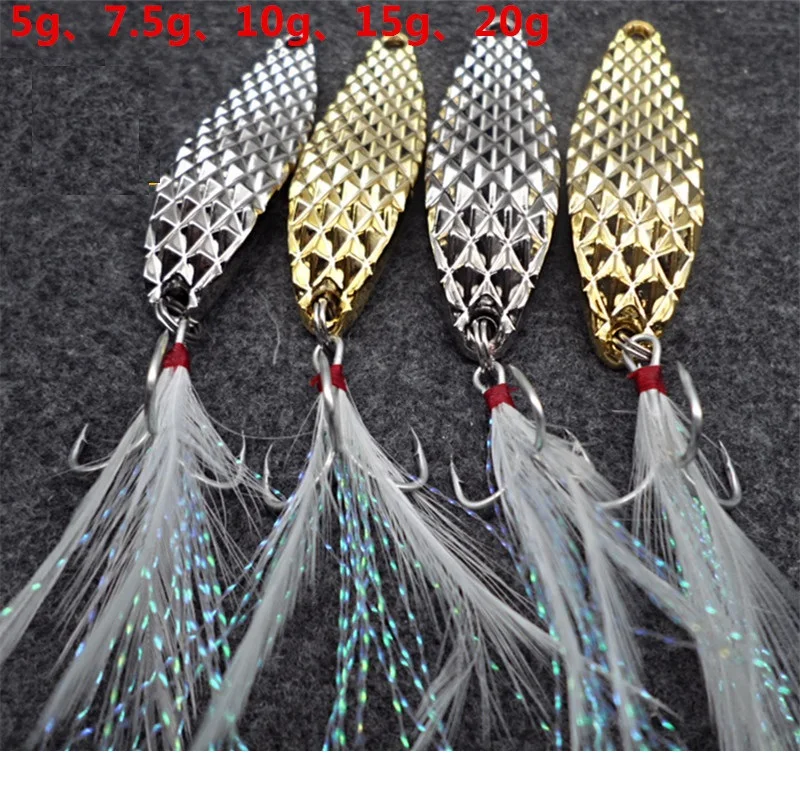 5g 7.5g 10g 15g 20g Sea All For Fishing Spinner Lure Metal Spoon Squid Jig Silicone Bait Wobbler Lure For Fishing Jigging Lure