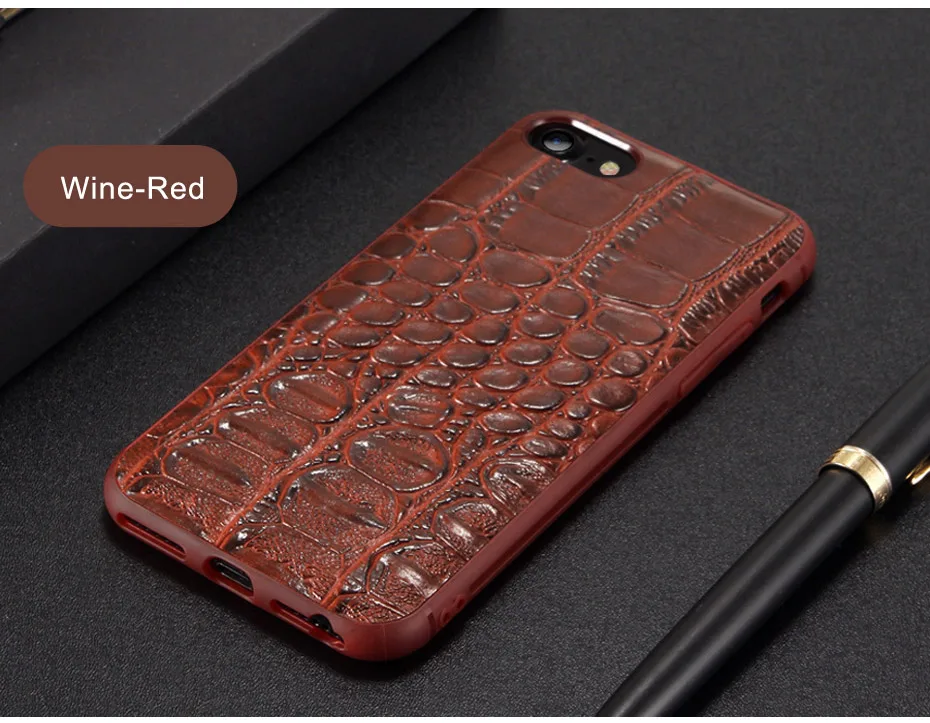 NKOBEE For iPhone8 Case Leather Crocodile 3D Coque For iPhone 8 Plus Case Luxury Silicone TPU Cover For iPhone 8plus Case Slim (6)