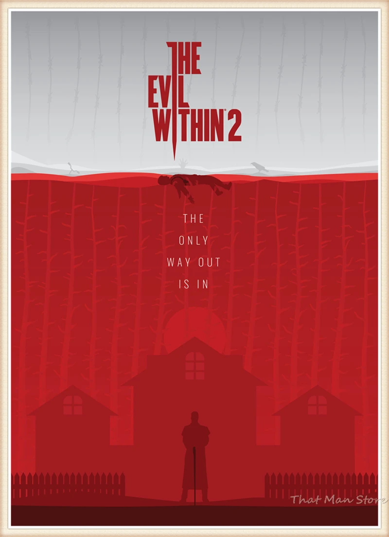 The Evil inside 2 Game прозрачные настенные наклейки с изображением украшение для дома