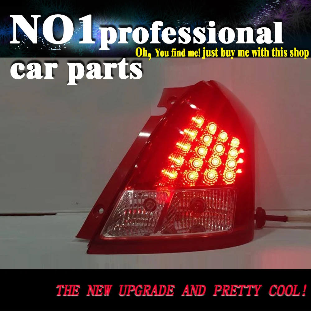 

OUMIAO Car Taillights For Suzuki Swift taillight Year 2005-2010 2011-2014 swift Rear Lamp LED DRL+Brake+Reverse+fog light