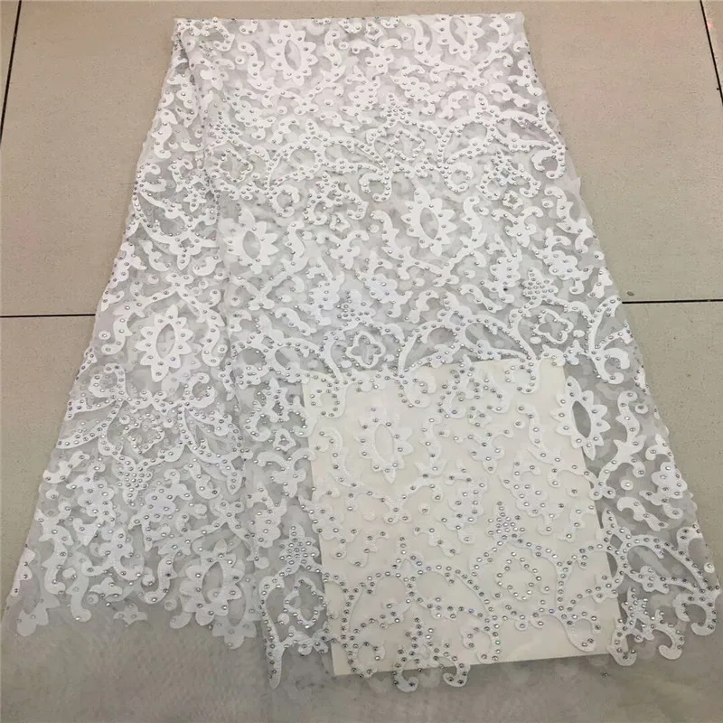 High Quality African Lace Fabric 2018 Latest 3d Flower Tulle Nigerian With Of Large Number Stones For Wedding ls60-734 | Дом и сад