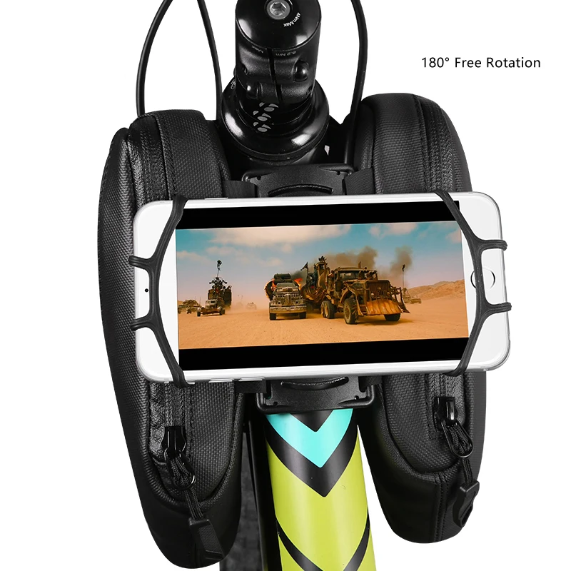 Excellent Roswheel CORSS 121453 Bicycle Bike Cycling Top Front Tube Frame Cell Mobile Phone Smartphone Double Bag Stand Holder Pannier 2