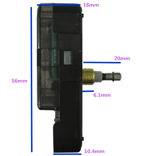 SUN 12888 20mm screw length Big Clock Accessory Quartz wall clock Movement Plastic Sweep Movement DIY Clock Kit Step Movement