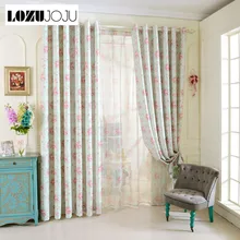 LOZUJOJU деревенский цветочный дизайн шторы полное затенение затемненные капли для гостиной спальни оконные рамы балкон нитки ткани