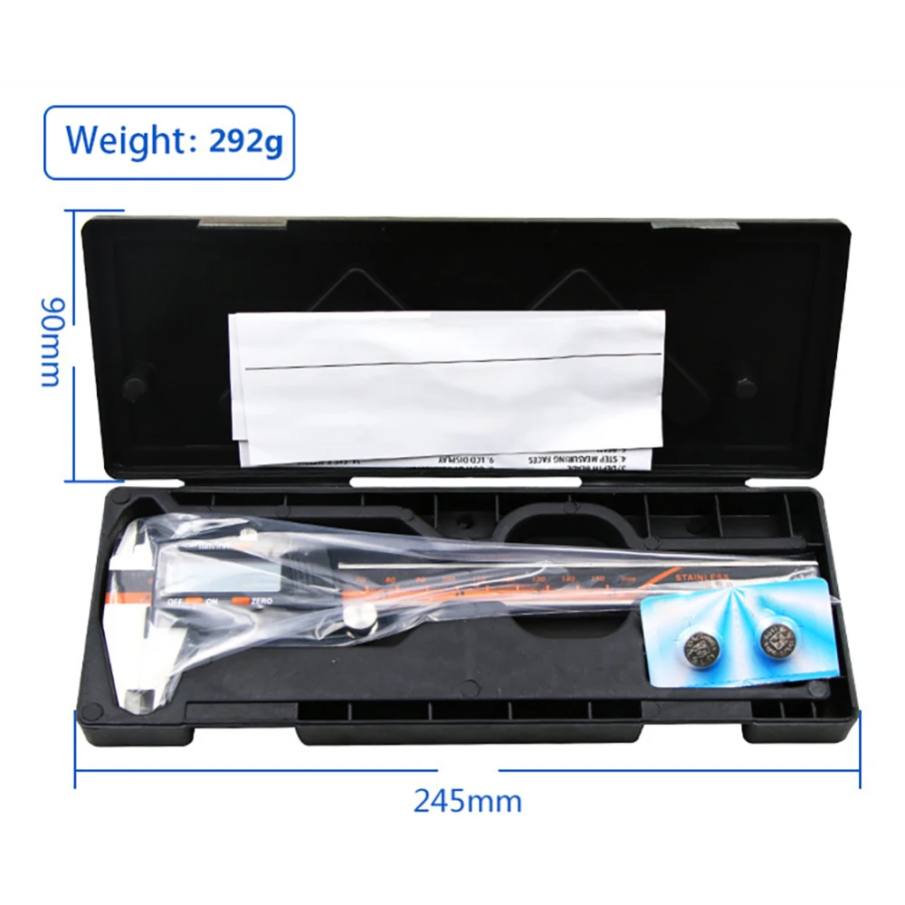 

0-150mm Digital Display Caliper MM/Inch High Precision LCD Vernier Caliper Measuring Tools Gauge High Quality