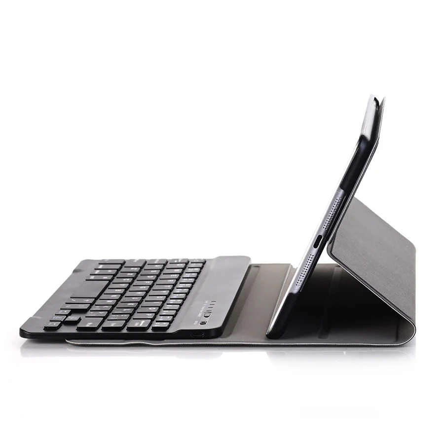Wireless Bluetooth Keyboard Leather Case Stand Cover for Apple iPad mini 1 2 3 Tablet Protective Case Skin with Keyboard (52)