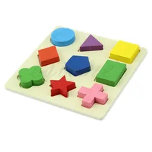 M89 Free Shipping Kids Baby Wooden Learning Geometry Educational Toy Puzzle Montessori Early