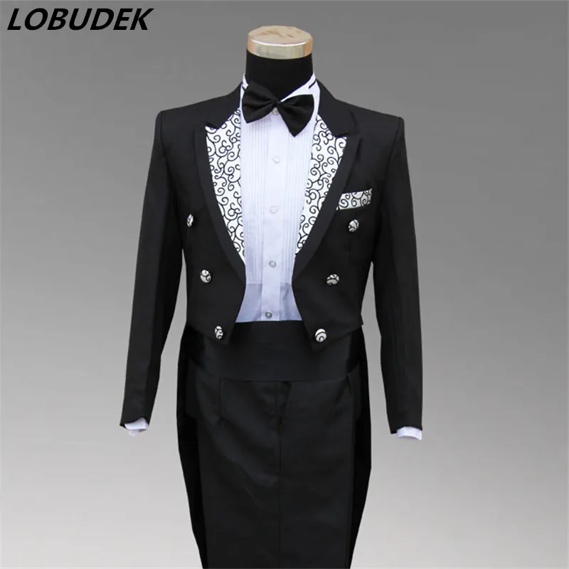 white blac kmen wedding tuxedo dress 