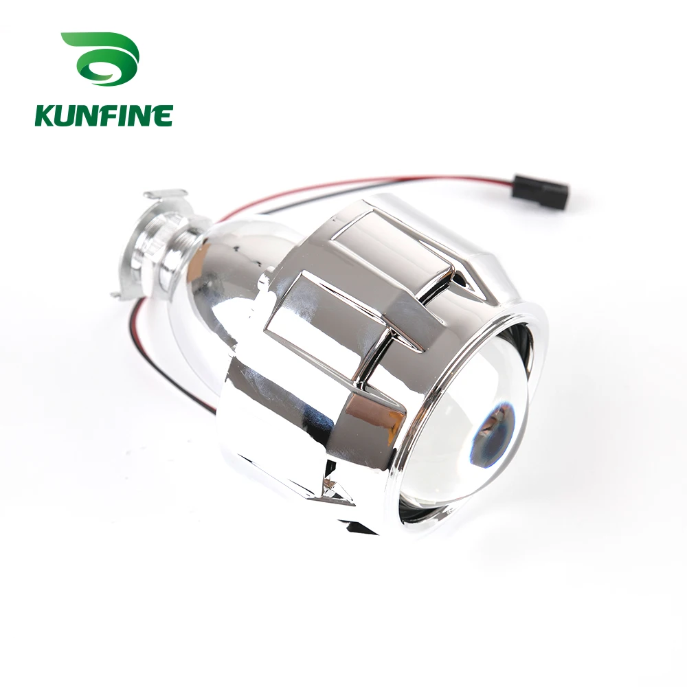 KUNFINE 2PCSlot 2.5 inch Bi-Xenon HID Projector Lens With high low beam for car headlight H1 halogen or xenon bulb (2)