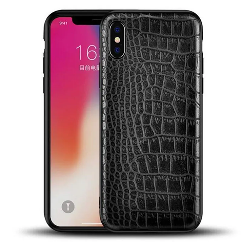 

Luxury 3D Crocodile Snake Pattern Leather Case For iPhone X 8 7 6 6S Plus Ultra Thin PC+TPU Shockproof Case For iPhone 7 8Plus