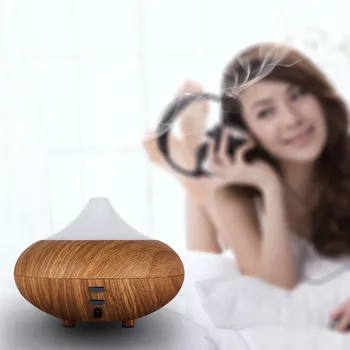 

Mini Ultrasonic Air Humidifier Aromatherapy Aroma Diffuser Home Essential Oil Diffuser lamp Grain Wood Mist Maker For Home SPA
