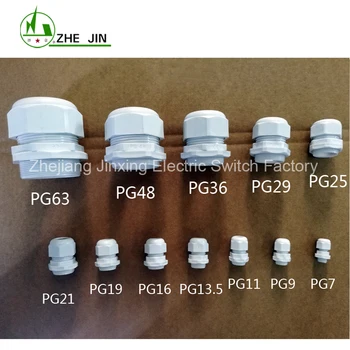 

ZHEJIN (10pcs) IP68 PG63 42-54MM Plastic Waterproof Connectors Nylon Cable Glands