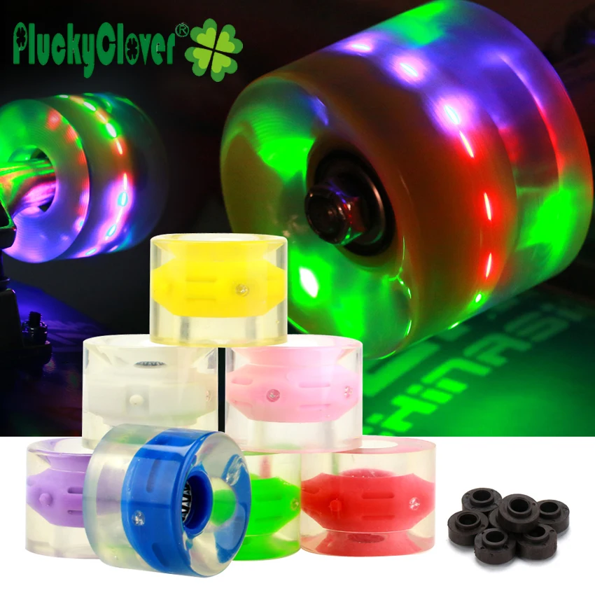 

1pc Cruiser Skateboard wheel 60x45mm Longboard Scooter wheel 85A Hardness Fish board Cruiser board wheel Led Flash roller wheels