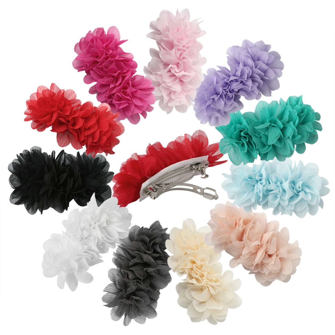 

French Clip Women Hair Braiding Decorative Flower Hairpins Barrette Hair Styling Accessories