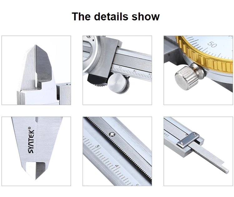 Штангенциркуль с циферблатом 0,01 мм, ударопрочная штангенциркуль с циферблатом 0-150 мм, штангенциркуль из нержавеющей стали, 6 дюймов, измерительный инструмент, штангенциркуль