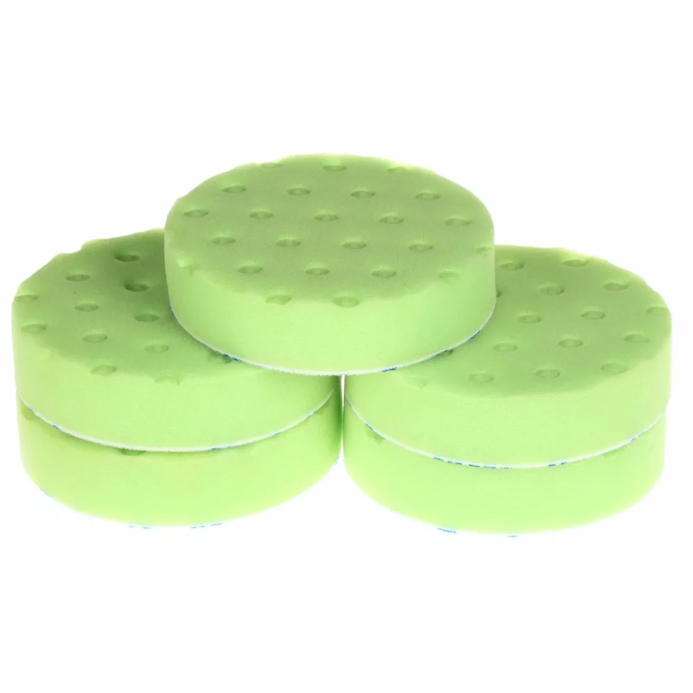 SPTA 4Pcs 6inch (150mm) Green Buffing Polishing Pad For Car Polisher