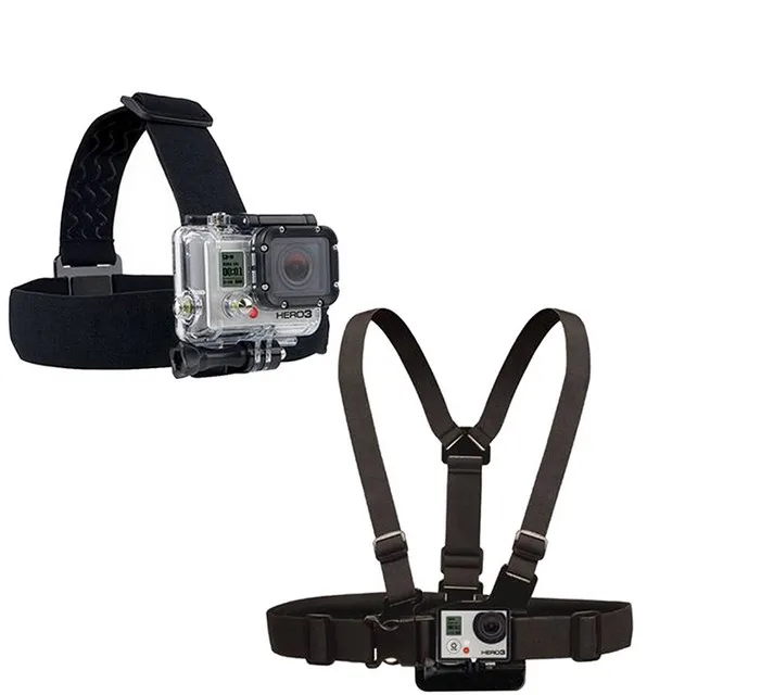 LANBEIKA для Gopro жесткий чехол сумка коробка+ ремни для камеры висячая веревка+ нагрудный ремень крепление для велосипеда для Go Pro Hero 7 6 5 4 3+ SJCAM SJ6