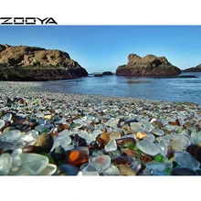 Алмазная вышивка ZOOYA 5d DIY алмазная живопись морские различные камни пейзаж мозаичные картины Стразы картина подарок R640(China)