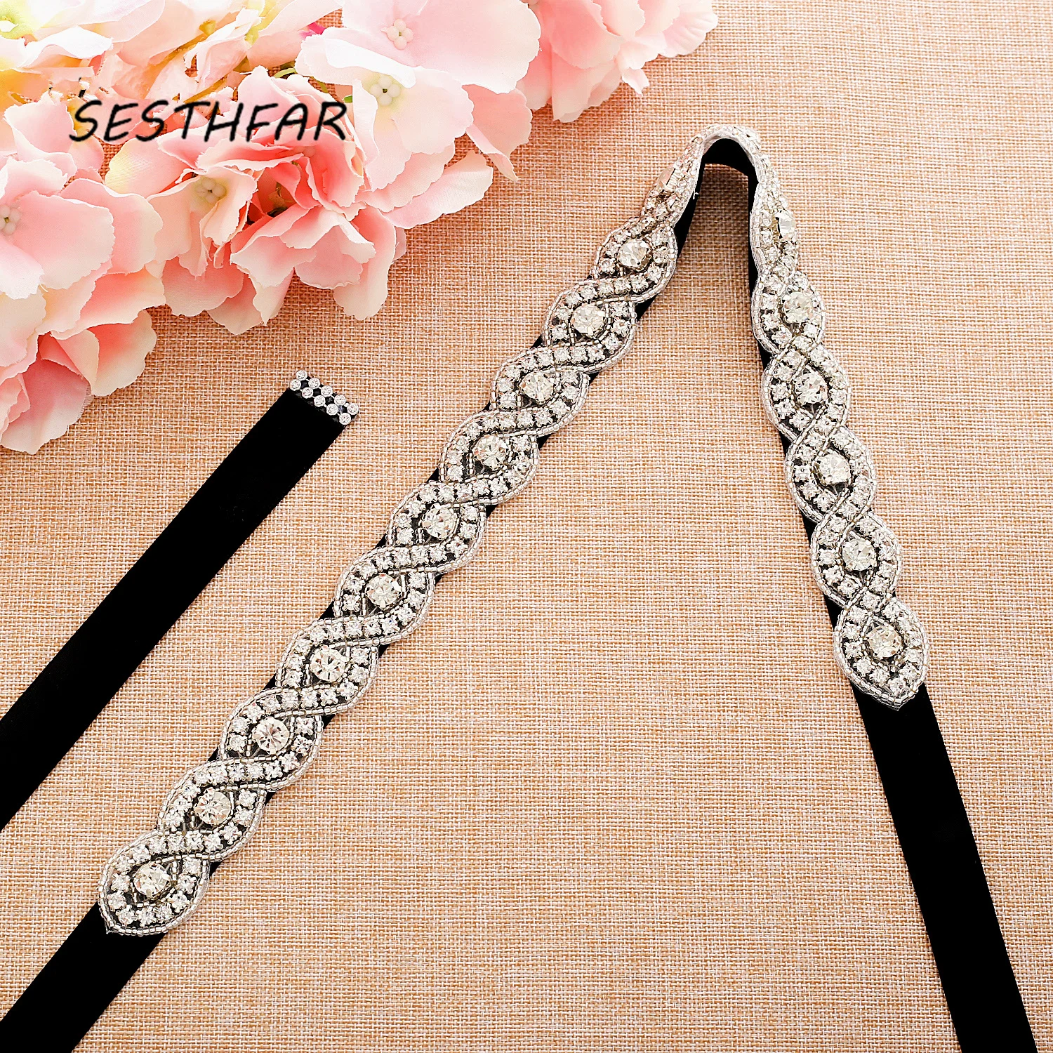 Luxury Bridal Belts with Rhinestone Bride Wedding Accessories Belt for Women