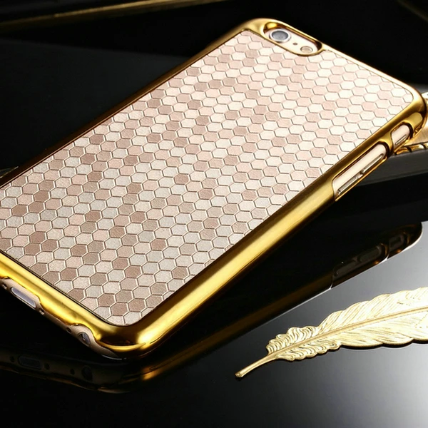 newest hexagon pattern pu leather case for iphone 6 4 7 inch
