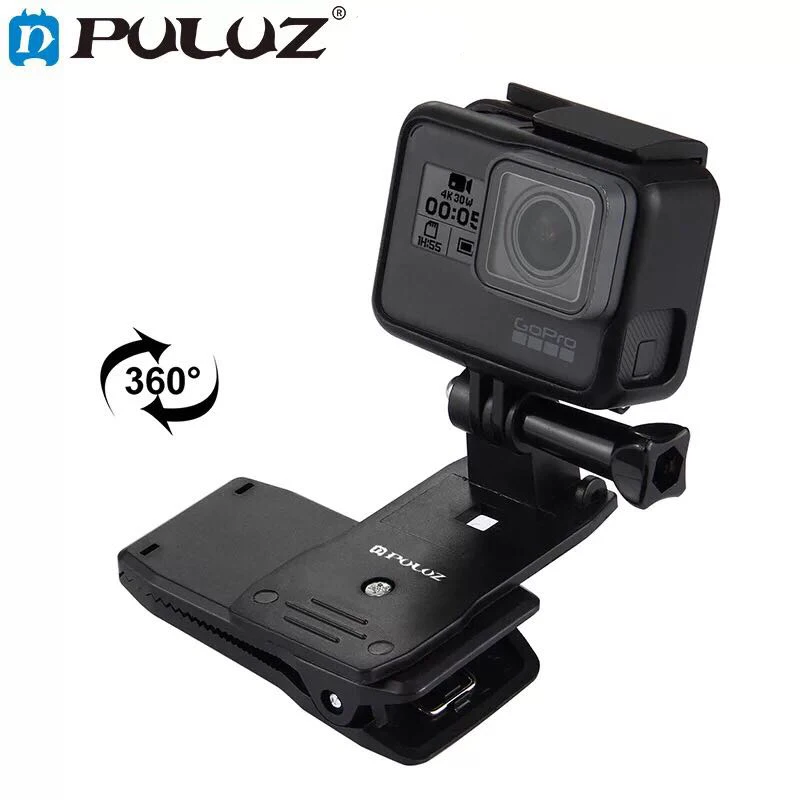 

Quick Release 360 Rotatable Backpack Cap Hat Fast Clip Holder For GoPro Hero 6/5/4/3+3 Mi Yi Lite 4K SJ Sport Camera Clamp Mount