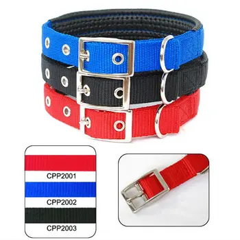 

200Pcs/Lot Lively Pet Dog Double Layers & Padded Collar 2.0cm 3Color CPP2001