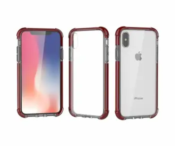

20pcs/lot Four corners Acrylic+D30 transparent skin cover case for iphone 6 7 8 X XS XR XS Max 6 7 8 plus protective case