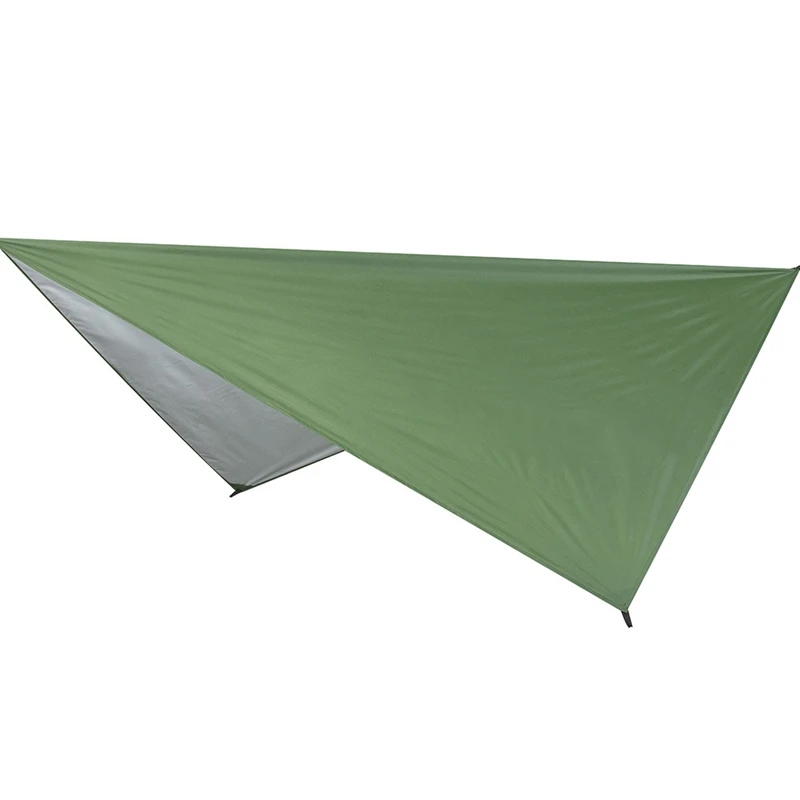 

Ultralight Tarp Outdoor Camping Survival Sun Shelter Shade Awning Silver Coating Pergola Waterproof Beach Tent-Green