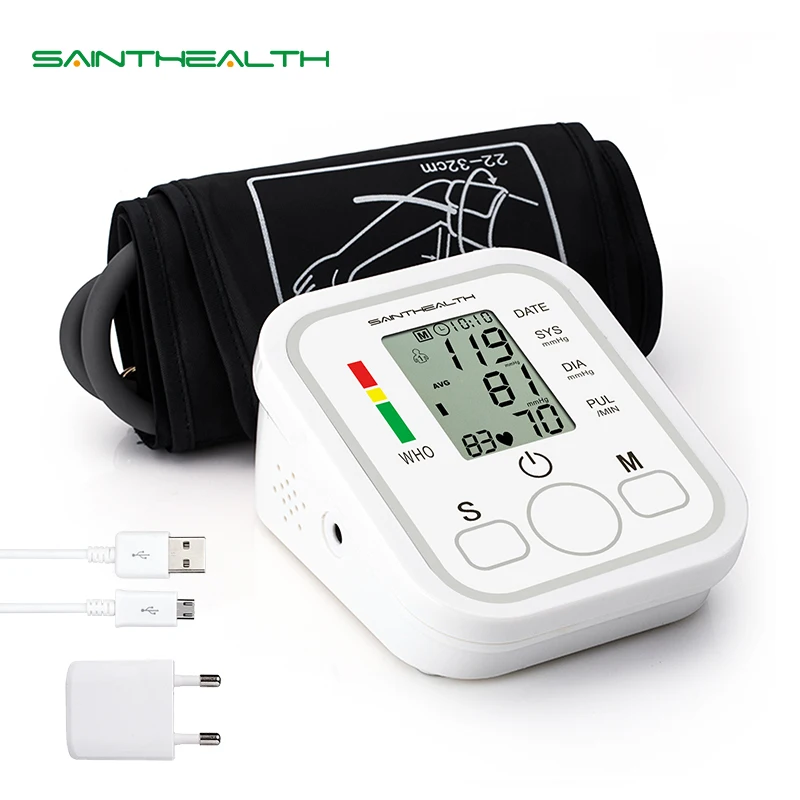 Automatic Digital Lcd Upper Arm Blood Pressure Monitor Heart Beat Rate Pulse Meter Tonometer Sphygmomanometers pulsometer Automatic Digital Lcd Upper Arm Blood Pressure Monitor Heart Beat Rate Pulse Meter Tonometer Sphygmomanometers pulsometer