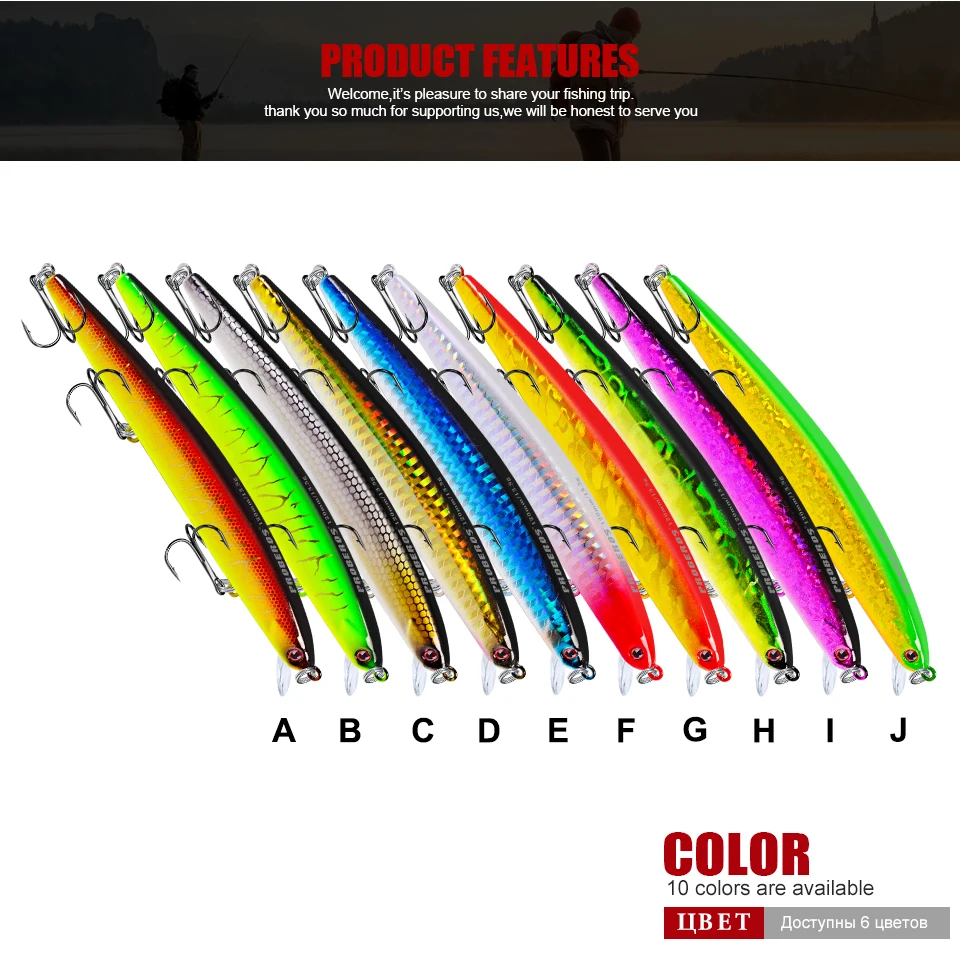 Exportados para o Japão Isca de Pesca Iscas de 13.5g-0.48 Bassbait - 12.5 cm -4.92 6 Pesca Gancho Atacar 10 pc Cor oz 13 High Quality Esporte e Lazer