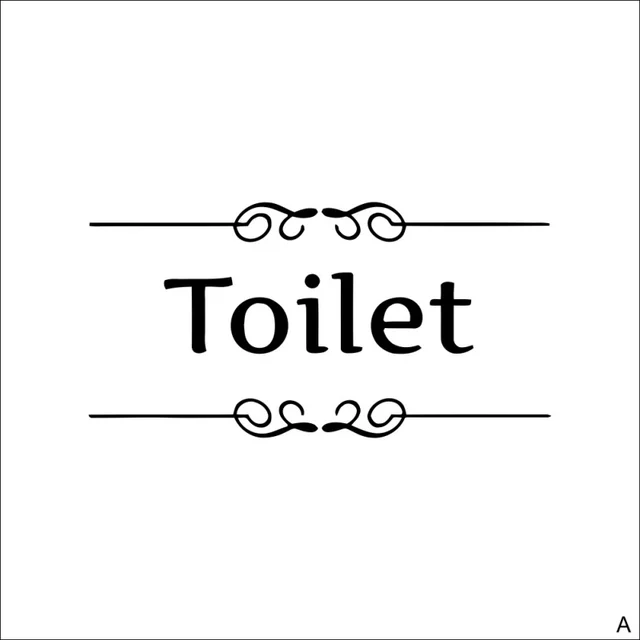 Toilet& Bathroom Wall Sticker English Alphabet Wall Sticker Toilet