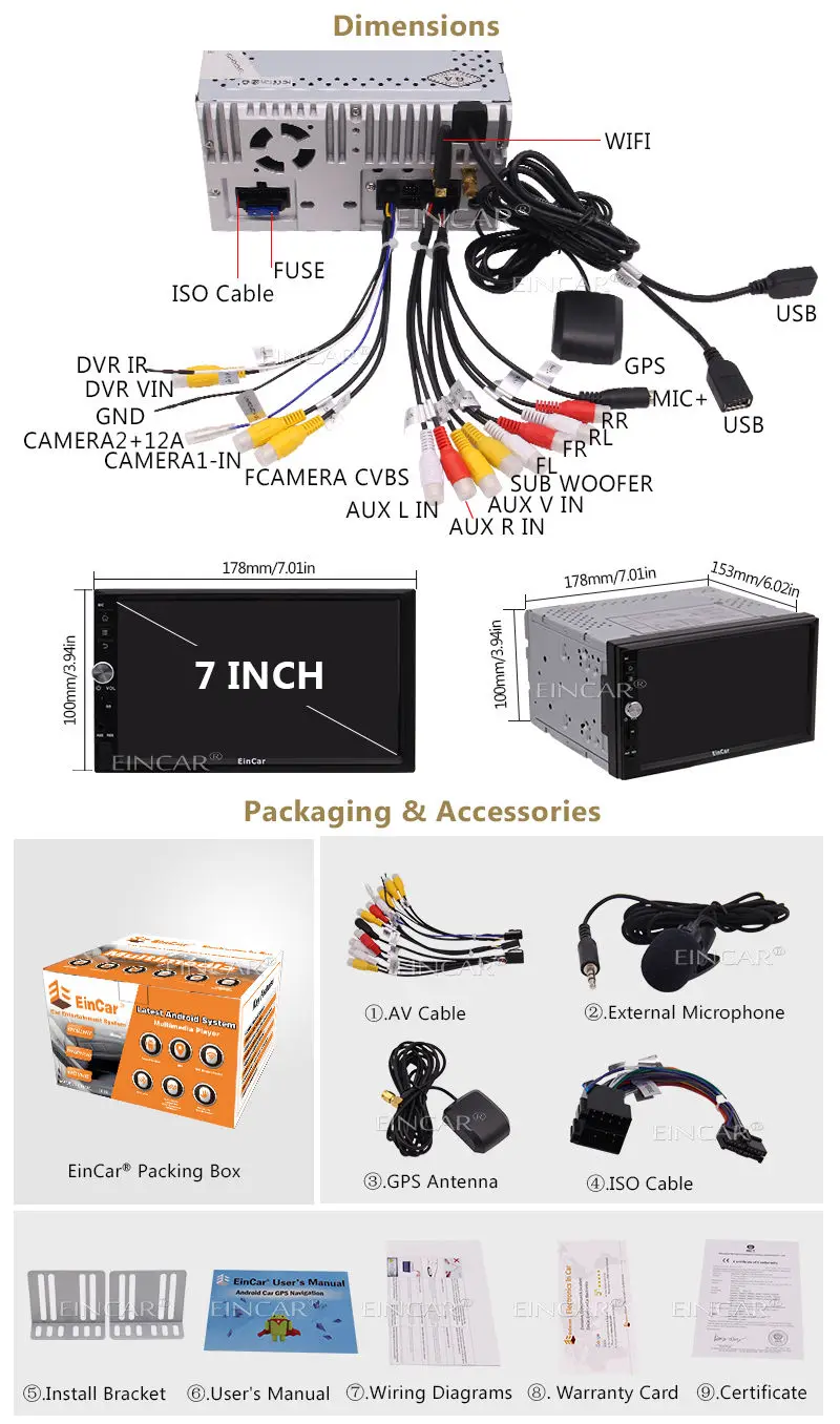 Flash Deal QUAD CORE Android 6.0 Double Din Car Stereo Radio GPS OBD2 Touch Screen NO DVD 18