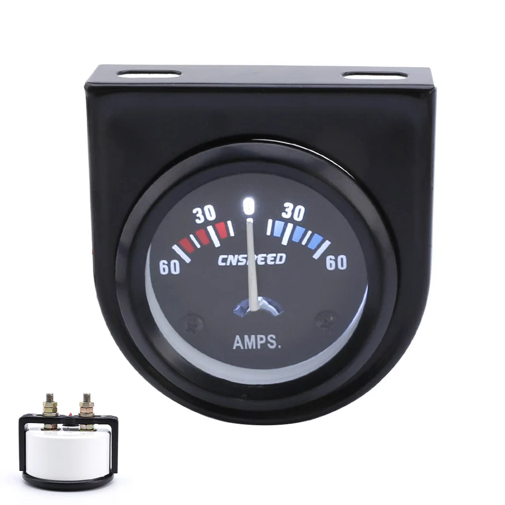 Cnspeed Free Shipping 2inch 52mm Car Amps Meter 60 0 60a