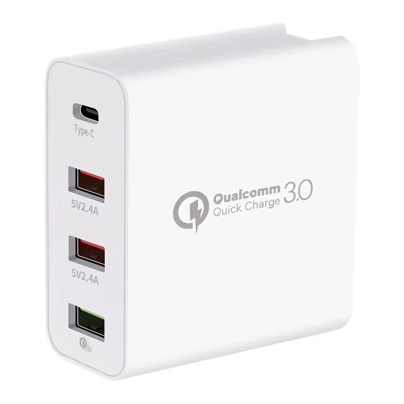 

48W USB Quick Charger 3.0 TYPE-C 4 Ports 5V 3.6A For iPhone EU US Plug Mobile Phone Fast Charger Charging For Samsung Huawei