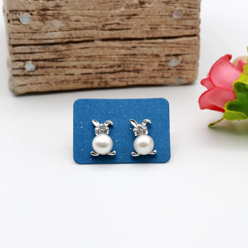 Hot New 100pcs Lot 2 5x3 5cm Blank Paper Ear Studs Card Hang 100pcs Lot 2 5x3 5cm Blank Paper Ear Studs Card Hang Tag Jewelry Display Earring Cards Favor Label Tags Two Side Color
