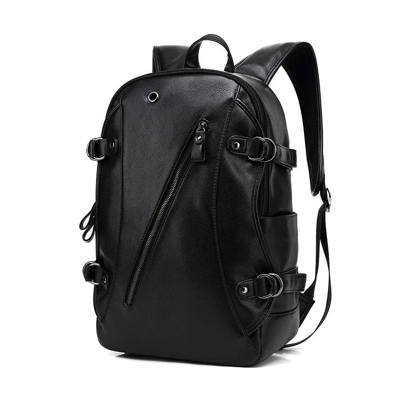 Brand Male Waterproof 12 Inch USB Charge Laptop Backpack Men Leather Backpacks Teenager School Bag Casual Anti-theft Mochila D97 temena fashion men usb charging function laptop backpacks school bag waterproof anti theft backpack for male teenager bagscbp343