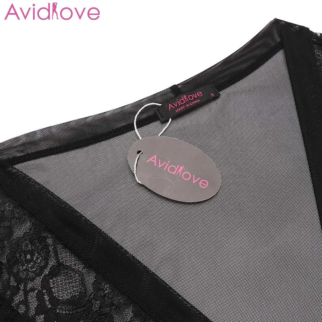 Женская сорочка Avidlove кружевное эротическое белье сетчатая одежда для сна с