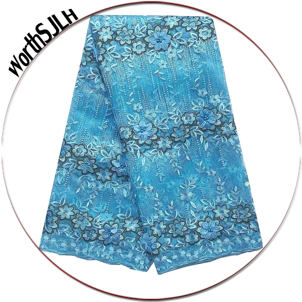 

Wedding Latest Tulle French Lace In Switzerland High Quality 2019 African Lace Fabric Lilac Nigerian Party Blue Lace Fabric