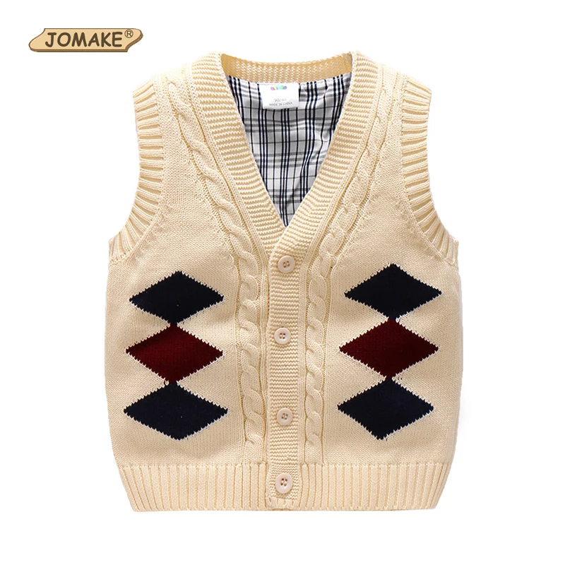 Boys Sweater Vest New Autumn Baby Boy Clothes V Neck Single breasted
