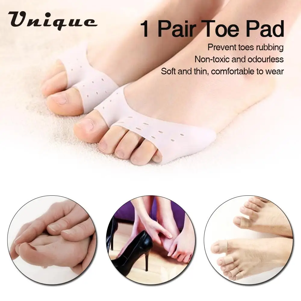 

1 Pair Toe Pads Forefoot Cushions Toe Protector Foot Protection Open-toed Toe Protective Cover Pads Health Foot Toe Care Tool