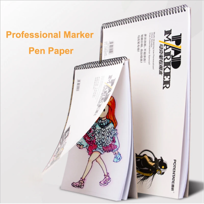 A3/A4 Sketch Painting Marker Paper For Drawing Marker Pen Pad Book For School Student Artist Marker Pad Painting Tools