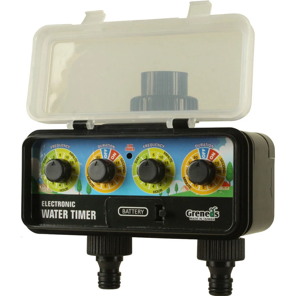 Solar electronic water timer with rain sensor function 2 outlets,adopt