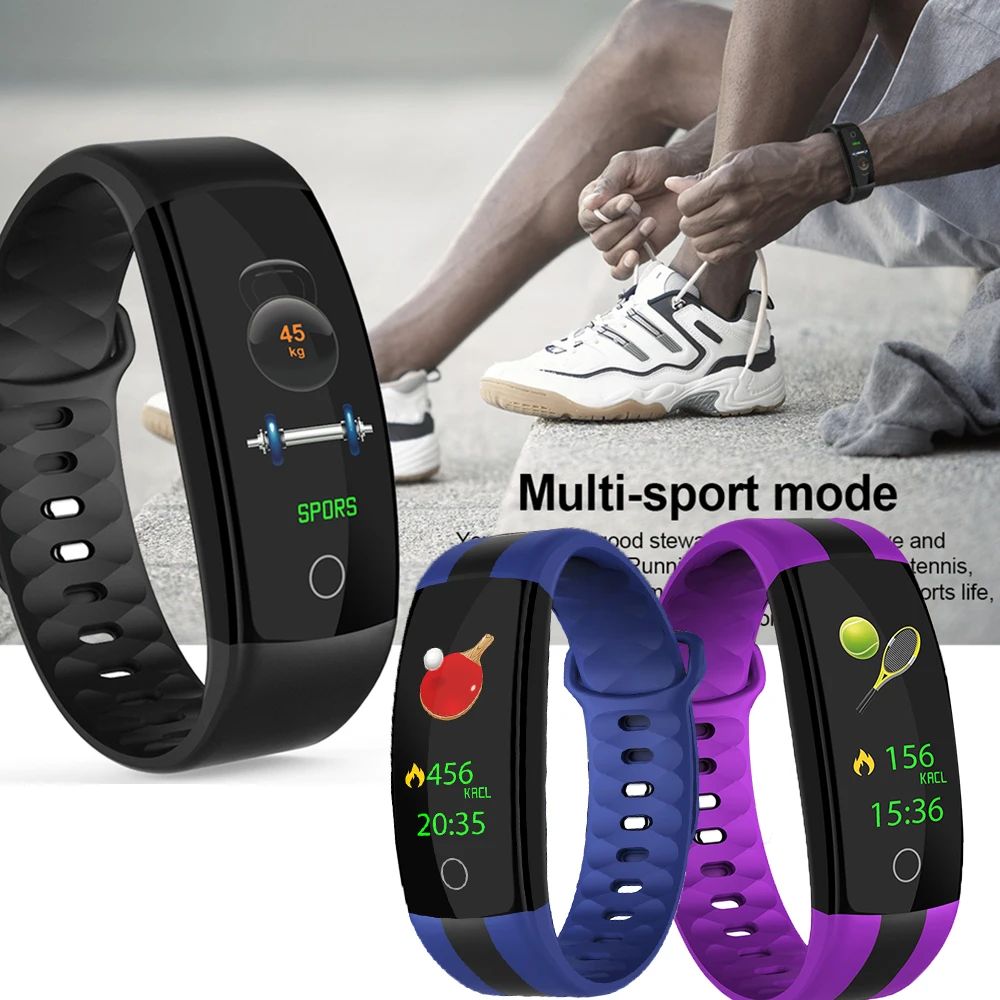 Zucoor умный Браслет тонометр Smartband Пульс монитор Шагомер метр RB73 Bluetooth группа часы